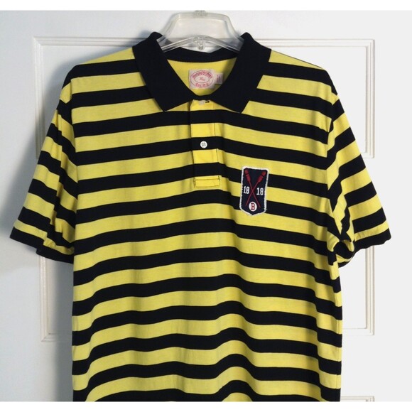 Vtg Brooks Brothers Polo Shirt Men XL Striped Rugby Old Money Academia Logo 90s - Picture 2 of 9